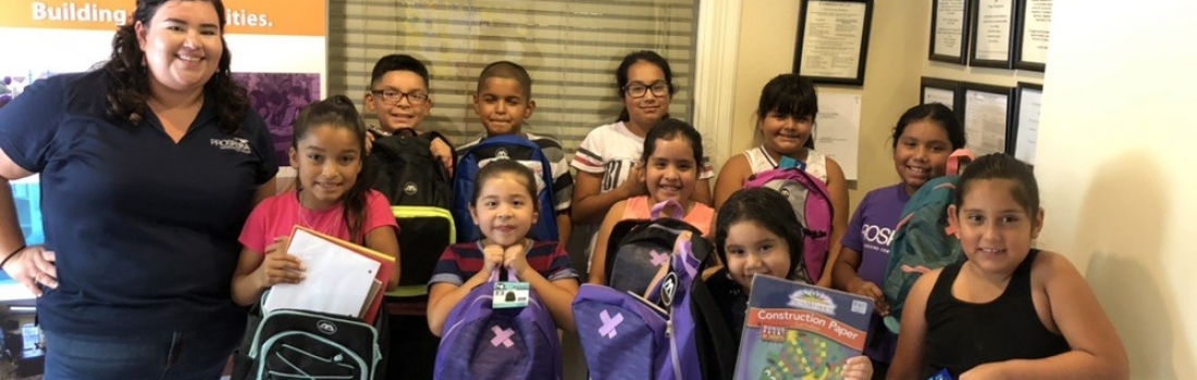 Community Supports Prospera’s Youth with Back to School Donations