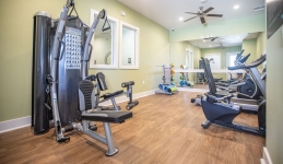Fitness Room with weight machine and exercise bike